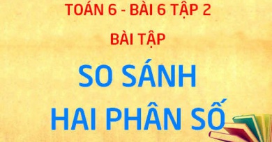Bài tập so sánh phân số: so sánh hai phân số cùng mẫu, hai phân số khác mẫu - Toán 6 bài 6 tập 2 C3